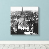 Toile La flèche décorée d'une église à Boston (Insitu (Plancher de Bois))