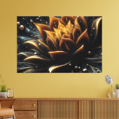 Toile La floraison dorée dans les profondeurs du crépusc (Insitu(Salon))