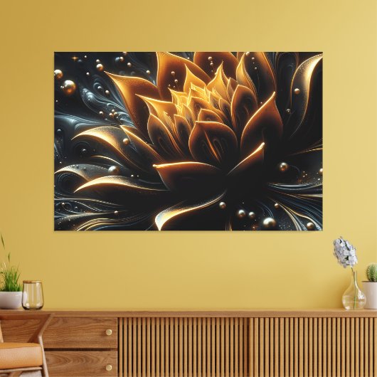 Toile La floraison dorée dans les profondeurs du crépusc (Insitu(Salon))