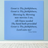 Toile La foi chrétienne Mur Art Grand est ta foi (Insitu (Plancher de Bois))