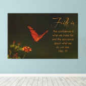 Toile La foi est...Écriture Inspirante (Insitu (Plancher de Bois))