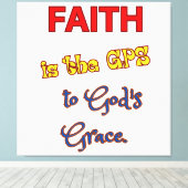 Toile La foi est le GPS Stretched Canvas Print (Insitu (Plancher de Bois))