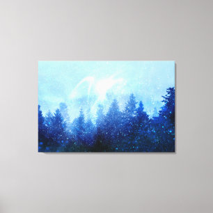 Toile La forêt se réveille de la brume