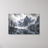 Toile La forme du silence – Paysage noir et blanc (Recto)