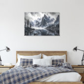 Toile La forme du silence – Paysage noir et blanc (Insitu(Chambre))