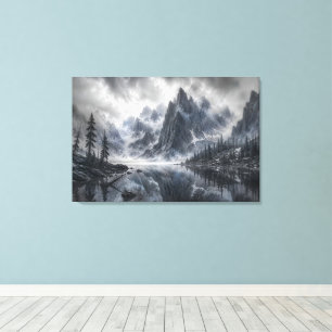 Toile La forme du silence – Paysage noir et blanc
