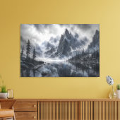 Toile La forme du silence – Paysage noir et blanc (Insitu(Salon))