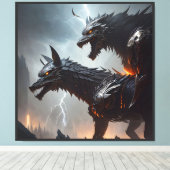 Toile La foudre Cyborg Wolves (Insitu (Plancher de Bois))