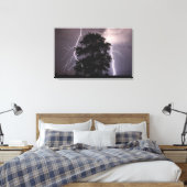Toile La Foudre Grève Dans Le Ciel Derrière Un Arbre (Insitu(Chambre))