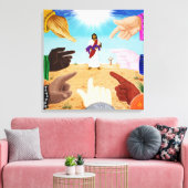 Toile La foule a ri (Mains Pointant Jésus) peinture (Insitu(Salon))