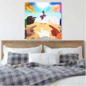 Toile La foule a ri (Mains Pointant Jésus) peinture (Insitu(Chambre))