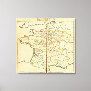 Toile La France et frontières