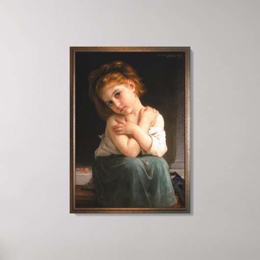 Toile La Frileuse par William-Adolphe Bouguereau (Recto)