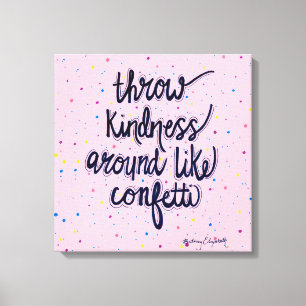 Toile La gentillesse de jet aiment autour des confettis