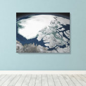 Toile La glace de mer de l'Arctique au-dessus de l'Améri (Insitu (Plancher de Bois))