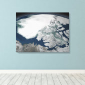 Toile La glace de mer de l'Arctique au-dessus de l'Améri (Insitu (Plancher de Bois))