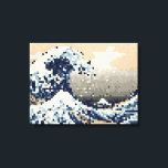 Toile La Grande vague au large de Kanagawa 8 bits Pixel<br><div class="desc">La Grande Vague au large de Kanagawa (神 奈 川 浪 裏) Vintage 8 Bits Pixel Tsunami Art. Globe Trotters se spécialise dans l'imagerie idiosyncratique du monde entier. Vous y trouverez des Cartes de Voeux,  Cartes Postales,  Posters,  Mousepads et plus encore.</div>