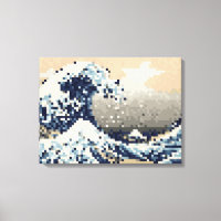 La Grande vague au large de Kanagawa 8 bits Pixel 