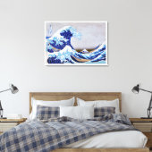 Toile La grande vague au large de Kanagawa restaurée (Insitu(Chambre))