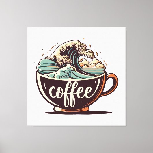 Toile La Grande Vague De Café (Recto)