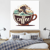 Toile La Grande Vague De Café (Insitu(Chambre))