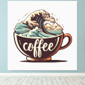 Toile La Grande Vague De Café (Insitu (Plancher de Bois))