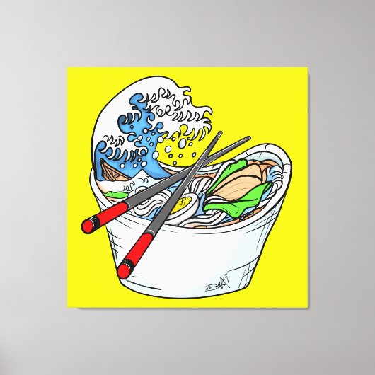 Toile La Grande Vague De Ramen (Recto)