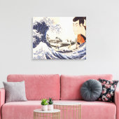 Toile La Grande Vague Ukiyoe Collages (Insitu(Salon))