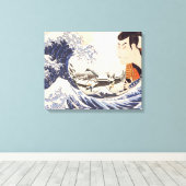 Toile La Grande Vague Ukiyoe Collages (Insitu (Plancher de Bois))