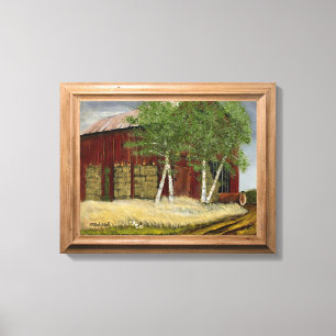 Toile La grange du marcheur de vieil homme (20,22" x 16"