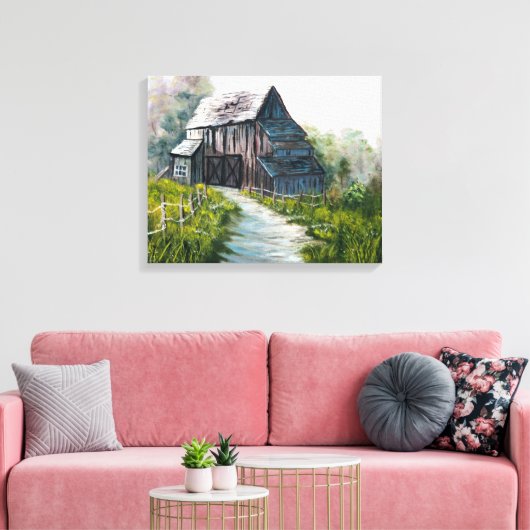Toile La grange perdue en bois (Insitu(Salon))