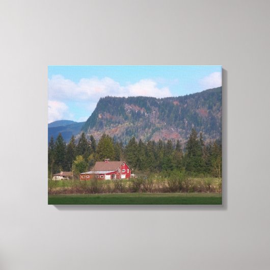 Toile La grange rouge et le mont Enumclaw (Recto)
