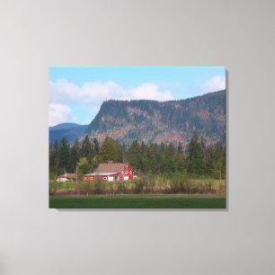 Toile La grange rouge et le mont Enumclaw