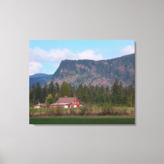 Toile La grange rouge et le mont Enumclaw (Recto)