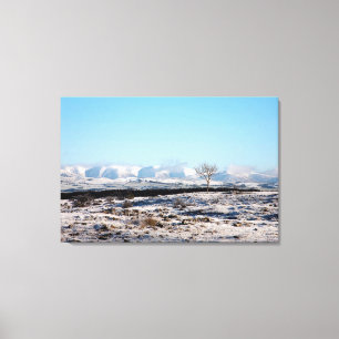 Toile La Howgill Fells Winter England Holiday Card