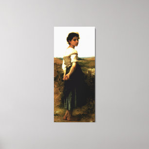 Toile La jeune bergère de Bouguereau (1895)