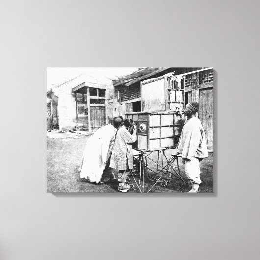 Toile La lanterne magique, vers 1870 (photo b/w) (Recto)