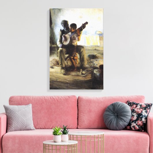 Toile La leçon de Banjo (Insitu(Salon))