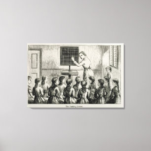 Toile 'La leçon de marquage', illustration tirée de 'Un 