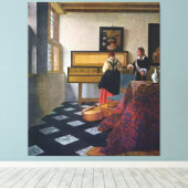 Toile La leçon de musique de Johannes Vermeer (vers 1663 (Insitu (Plancher de Bois))