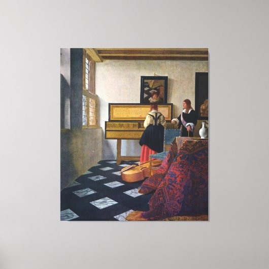 Toile La leçon de musique de Johannes Vermeer (vers 1663 (Recto)
