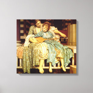 Toile La leçon de musique par Frederic Leighton