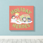 Toile La Ligue de Justice Chibi livre des présents (Insitu (Plancher de Bois))