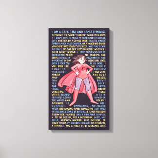 Toile La Litanie de la fille Geek pour le féminisme