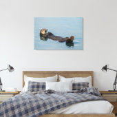Toile La loutre de mer flottant sur le dos dans l'océan (Insitu(Chambre))