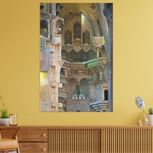 Toile La lumière douce de l'intérieur de la Sagrada Fami