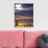 Toile La lune ce soir au-dessus du Bay Bridge (Insitu(Salon))