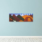 Toile La Lune et la Puma dire adieu à (Insitu (Plancher de Bois))