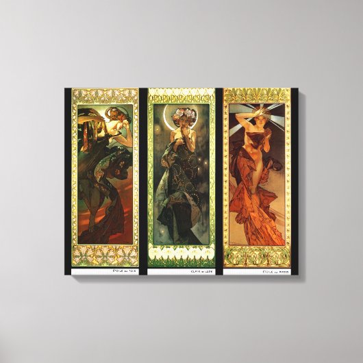 Toile La lune et les étoiles by Alphonse Mucha (Recto)