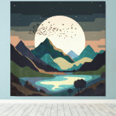Toile La Lune Sur Le Lac (Insitu (Plancher de Bois))